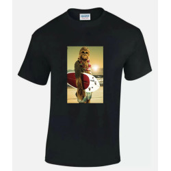 T shirt chewbacca surf