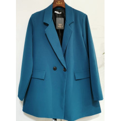 Veste blazer femme bleu canard