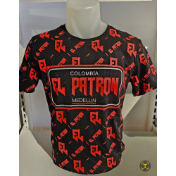 T shirt El Patron rouge strass